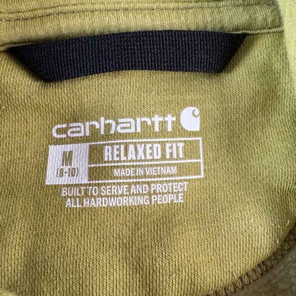 Carhartt Relaxed Fit Green Modern 2023 Logo Pullover Sweatshirt Men's Size M - Picture 4 of 9